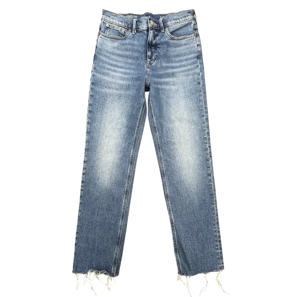 J. Crew Blue Re-Imagined Full Length Classic Straight Jeans Womens 28
